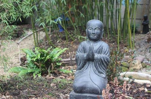 Moine Shaolin en pierre reconstituée, Jardin & Terrasse, Statues de jardin, Neuf, Bouddha, Pierre, Enlèvement