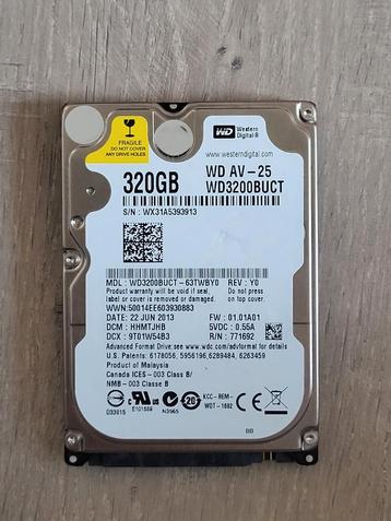 Western Digital harde schijf 320GB 2,5"