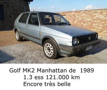 Golf MK2 Manhattan édition 1.3 ess de 1989 121.000km 5 vites