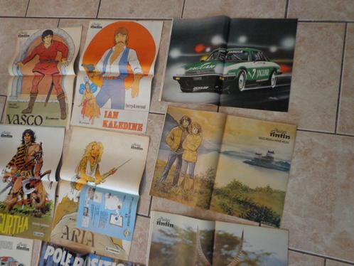 Lot 37 Journal Tintin avec poster ou supplément auteur 70-80, Livres, Journaux & Revues, Utilisé, Journal, Enlèvement ou Envoi