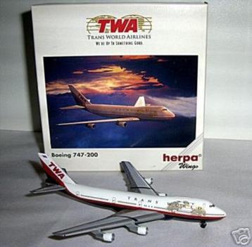 HERPA WINGS TWA TRANS WORLD AIRLINES--BOEING 747-200