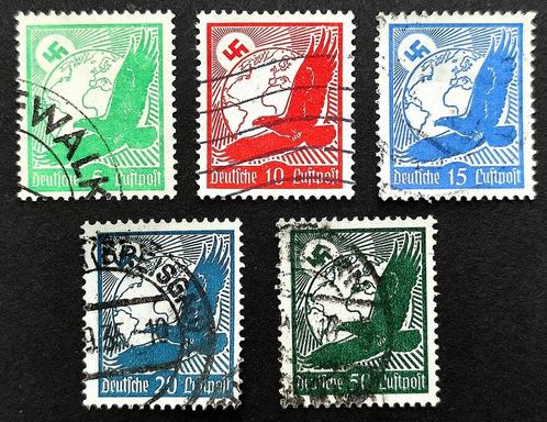 Deutsche Reich: 5X "Deutsche Luftpost" 1934, Timbres & Monnaies, Timbres | Europe | Allemagne, Affranchi, Autres périodes, Enlèvement ou Envoi