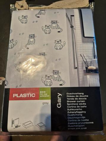 Rideau de douche imprimé chat 200 x 180 cm sans PVC