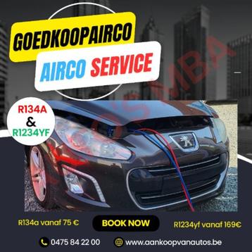 GoedKoop Airco Bijvullen service R134A & R1234yf v/f  75€!!!