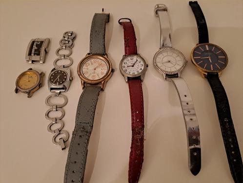 7 verschillende dameshorloges, Handtassen en Accessoires, Horloges | Dames, Gebruikt, Polshorloge, Esprit, Overige materialen