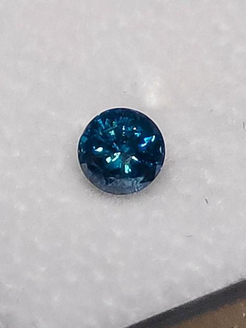 Beau diamant bleu vif de 0,30ct, Bijoux, Sacs & Beauté, Pierres précieuses, Neuf, Envoi