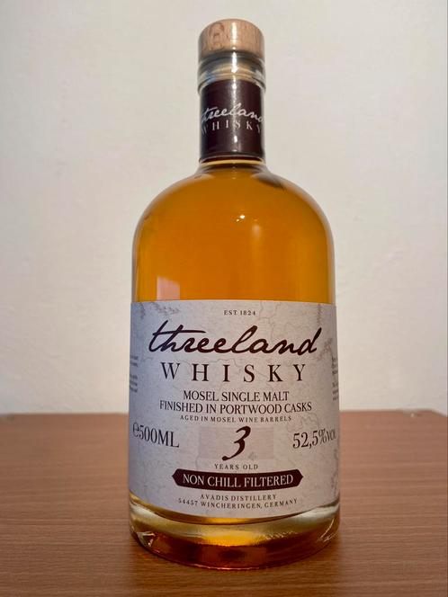 Whisky Threeland Port wood, Verzamelen, Wijnen, Port, Vol, Ophalen of Verzenden