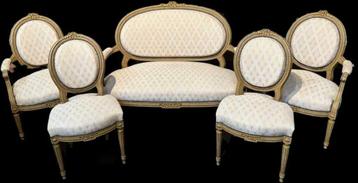 Ensemble de salon 5 pièces de style Louis XVI