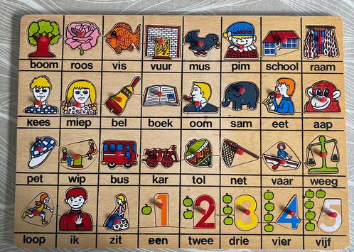 Puzzle éducatif vintage en bois, Enfants & Bébés, Jouets | Puzzles pour enfants, Comme neuf, 2 à 4 ans, Moins de 10 pièces, En bois