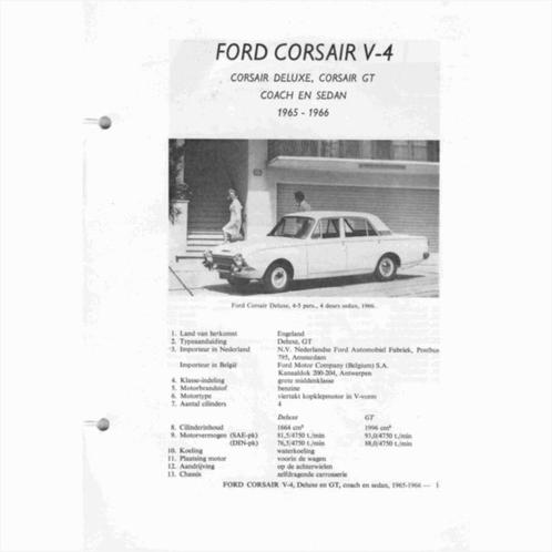 Ford Corsair V4 Vraagbaak losbladig 1965-1966 #5 Nederlands, Livres, Autos | Livres, Utilisé, Ford, Enlèvement ou Envoi