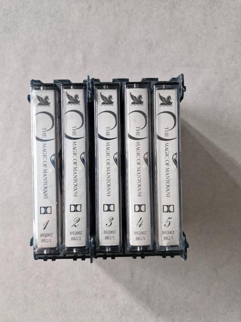 5 casettebandjes The magic of Mantovani, CD & DVD, Cassettes audio, Originale, Avec boîte de rangement, étagère ou coffret, Enlèvement ou Envoi