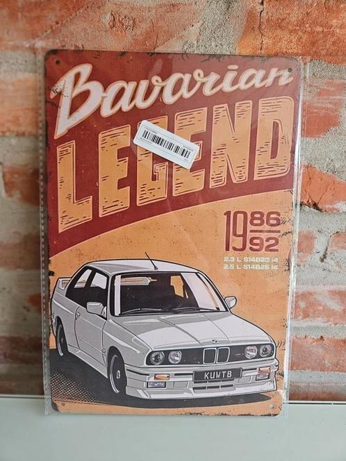Panneau en métal « Bavarian Legend » pour BMW E30 M3, 300 x, Collections, Marques & Objets publicitaires, Neuf, Emballage, Enlèvement ou Envoi