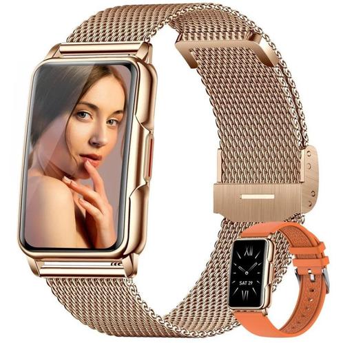 Montre intelligente pour femmes, montre-bracelet de 1,47 pou, Bijoux, Sacs & Beauté, Trackers d'activité, Comme neuf, Orange, Étanche