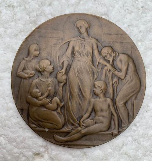 Medaille, Penning, 1914-19 Dank-Hulde Antwerpen (Op Naam)., Collections, Objets militaires | Général, Autres, Enlèvement ou Envoi