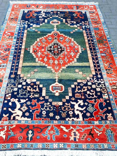 (Azeri- Kazak) Handgeknoopt nomaden tapijt- maat: 300x210 cm, Maison & Meubles, Ameublement | Tapis & Moquettes, Comme neuf, 200 cm ou plus
