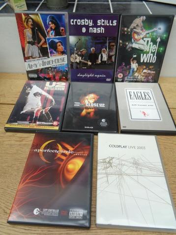 VARIOUS DVD'S 9 TITELS o.a Anouk-Eagles-Who-U2-Stones-Coldpl