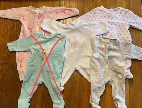 Lot de 4 pyjamas taille 1 mois Petit Bateau Obaibi Dim, Kinderen en Baby's, Babykleding | Prematuur, Zo goed als nieuw