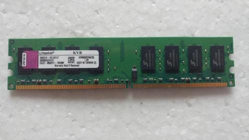 Mémoire Kingston 2GB DDR2  dispo jusqu'au 30 avril, Computers en Software, RAM geheugen, Zo goed als nieuw, Desktop, 2 GB, DDR2