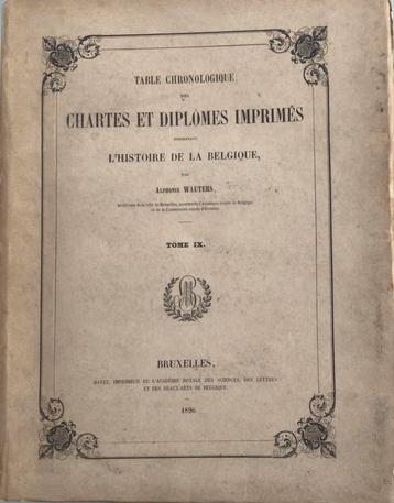Table Chronologique des Chartes et diplomes Imprimes 1896 