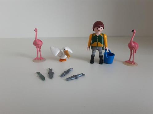 Gardien de zoo PlayMobil et flamants roses - complet, Enfants & Bébés, Jouets | Playmobil, Comme neuf, Ensemble complet, Envoi