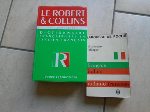 DICTIONNAIRES: ITALIEN FRANCAIS"LE ROBERTxCOLLINS"LAROUSSE, Livres, Dictionnaires, Utilisé, Italien, Autres éditeurs, Enlèvement ou Envoi