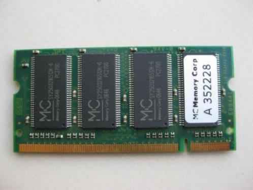 512MB PC2700 DDR1 So-dimm laptopgeheugen, Computers en Software, RAM geheugen, Zo goed als nieuw, Laptop, 1 GB of minder, DDR