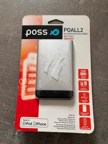 Poss - POALL2 aluminium polymeer battery. Nieuw 