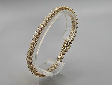 Bracelet de tennis vintage en or avec diamant ca:5,00 ct.202