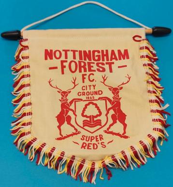 Nottingham Forest 1970s voetbal prachtig vintage vaantje