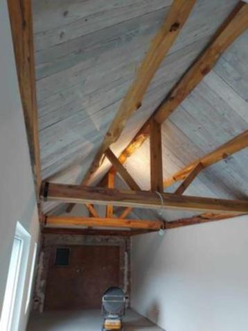gedoubleerd steigerhout voor wanden - plafond .. bekleding