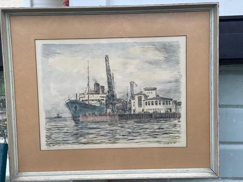 Vue sur le port de Paul Ernst Wilke (1894-1971), Antiquités & Art, Art | Peinture | Classique, Enlèvement
