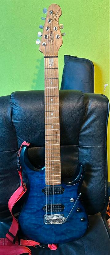 Guitare sterling JP157 neptune blue (7cordes)John petrucci