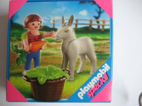 Playmobil meisje met ezeltje, wortel en mand met gras 4740, Kinderen en Baby's, Speelgoed | Playmobil, Zo goed als nieuw, Complete set