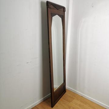 Miroir pleine longueur à facettes vintage antique, miroir de