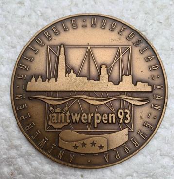 Medaille, Penning, Antwerpen, Culturele Hoofdstad 1993