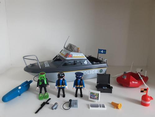 Playmobil politieboot met duiker en zodiac, Kinderen en Baby's, Speelgoed | Playmobil, Zo goed als nieuw, Complete set, Ophalen of Verzenden