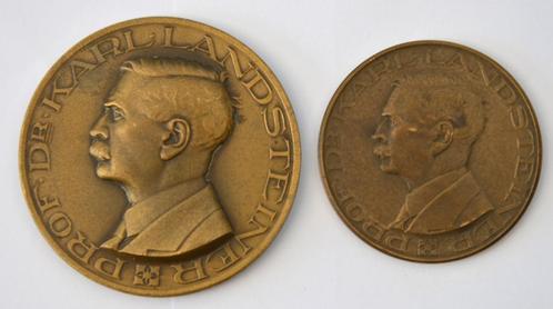 Medaille, penning 2X Rode Kruis NL, Karl Landsteiner GR+KL, Collections, Objets militaires | Général, Autres, Enlèvement ou Envoi