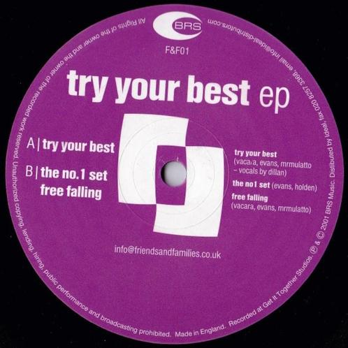 12"  BRS ‎– Try Your Best EP, CD & DVD, Vinyles | Dance & House, Utilisé, Autres genres, 12 pouces, Enlèvement ou Envoi