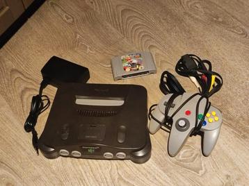Nintendo 64 N64 + Mario Kart 64-console