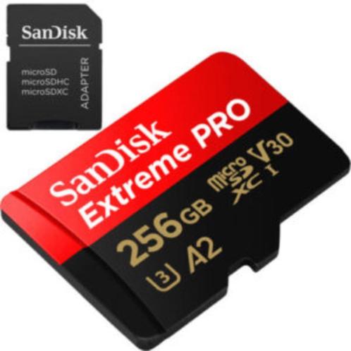 Sandisk Extreme Pro 256GB microSDXC card (new), TV, Hi-fi & Vidéo, Photo | Cartes mémoire, Neuf, MicroSDXC, 256 GB, Drone, Enlèvement ou Envoi