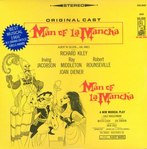"Man Of La Mancha" Original Broadway Cast, CD & DVD, Vinyles | Musiques de film & Bandes son, Utilisé, 12 pouces, Enlèvement ou Envoi