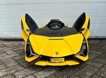 Kinder Auto Lamborghini SIAN geel 12V, MP4 Touch screen / Ru