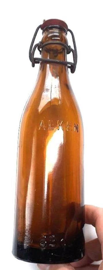 bierfles met opdruk in glas "Alken" - 33 cl