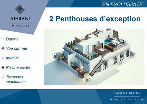 Penthouse en duplex avec piscine privative, vue mer, TANGER, Immo, Étranger, Hors Europe, Appartement, Ville