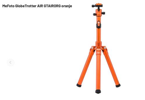 MeFoto GlobeTrotter AIR GTAIRORG oranje statief, TV, Hi-fi & Vidéo, Photo | Trépieds & Rotules, Comme neuf, Rotule, 150 à 175 cm