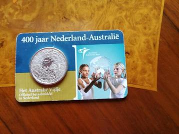 coincard - 400 jaar Nederland-Australië - zilver
