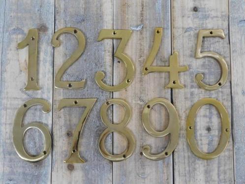 Huisnummers , messing cijfer, Maison & Meubles, Accessoires pour la Maison | Autre, Neuf, Enlèvement ou Envoi