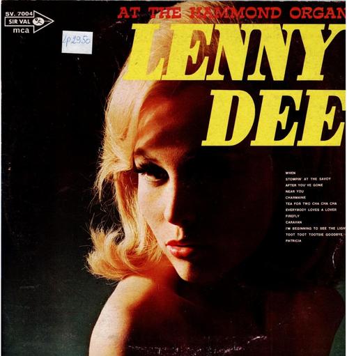 Vinyl, LP   /   Lenny Dee   – Lenny Dee At The Hammond Organ, CD & DVD, Vinyles | Autres Vinyles, Autres formats, Enlèvement ou Envoi