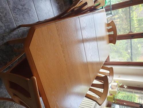 Volle eikenhouten, uitschuifbare eettafel (B  90cm op L 145c, Maison & Meubles, Tables | Tables à manger, Cinq personnes ou plus