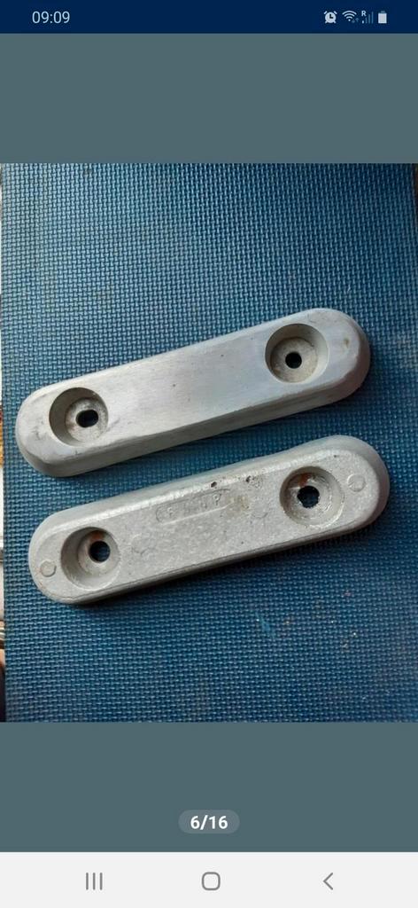 2 VETUS ZINK ANODES  - KLEIN MODEL  - 250MM / 25 CM, Watersport en Boten, Bootonderdelen, Zo goed als nieuw, Overige typen, Zeilboot of Motorboot